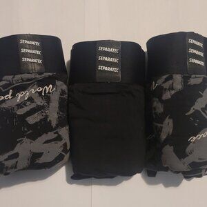 Mens Separatec 2 pouch underwear Size Small 3 pairs Stretch Limo and Black